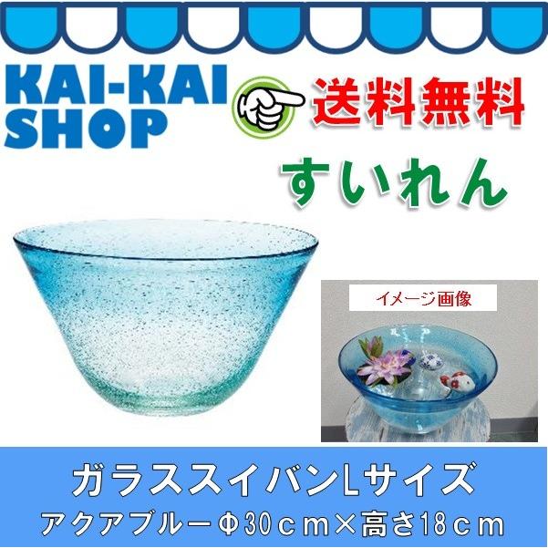 ガラススイバンl アクアブルー 直径約30ｃｍ メダカ鉢 ガラス製 スイレン鉢 北海道 沖縄 離島の場合別途送料必要 Www Mohmmadiyon Com