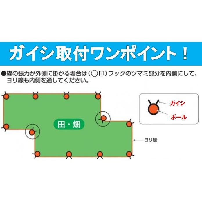 送料無料　電柵ポールステンガイシ(碍子)　25Ｐ×4袋 11mm　シンセイFRP支柱専用　シンセイ　クリップ式 ワイヤー固定 沖縄・離島出荷不可｜kaikai-shop｜02