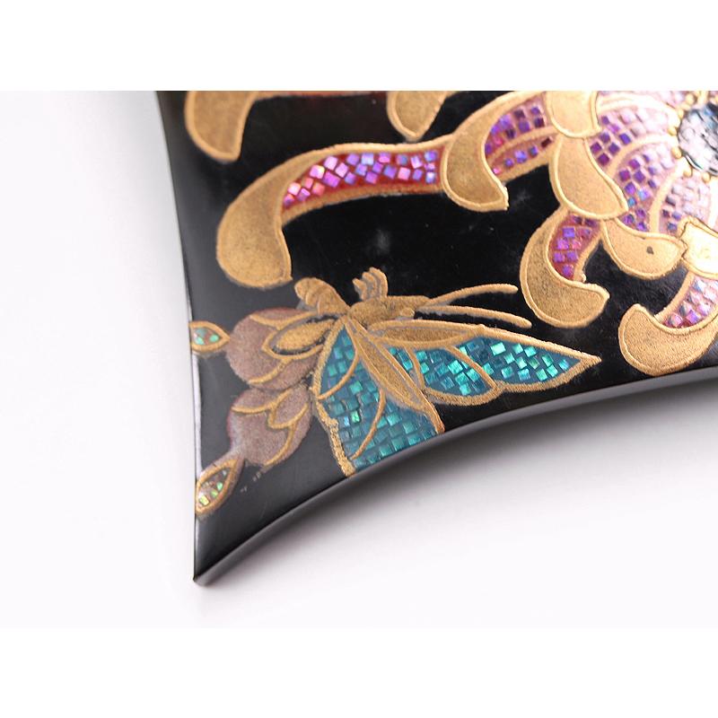 光山 本べっこう かんざし 青貝螺鈿蒔絵 菊蝶文 本鼈甲 簪 AC67 光山 本べっこう かんざし 青貝螺鈿蒔絵 菊蝶文 本鼈甲 簪 AC67