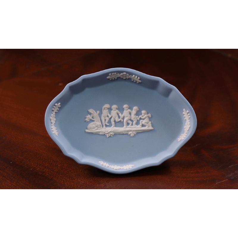 【開】英国王室御用達『ウェッジウッドWedgwood』 ブルージャスパー オーバルピンディッシュ テーブルウェア ST26｜kaikaroman777sp｜05