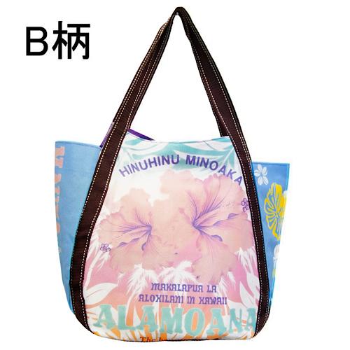 ハワイアン アロハ柄 バルーンバッグ カジュアルトートバック