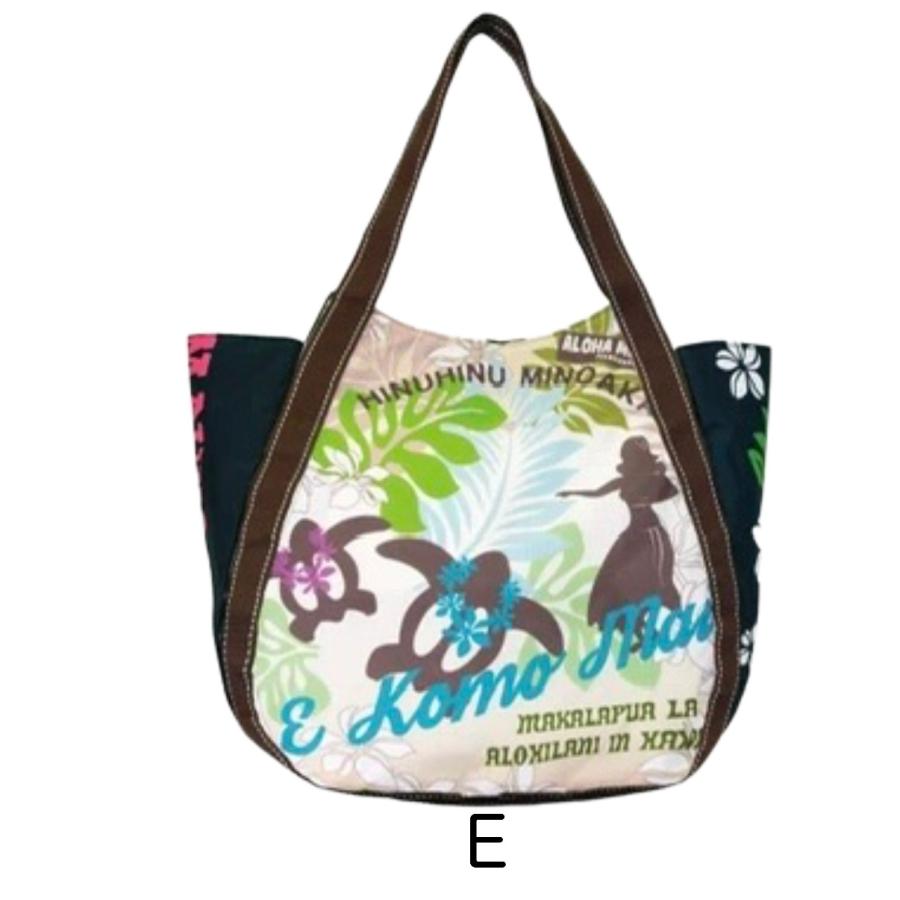 ハワイアン アロハ柄 バルーンバッグ カジュアルトートバック かばん