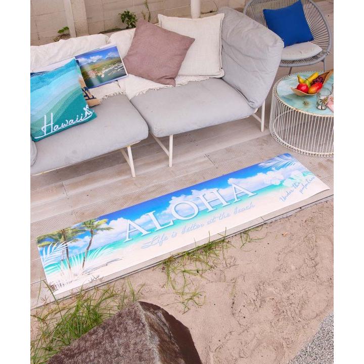 ハワイアン インテリア ロング キッチンマット 180cm 拭ける 玄関