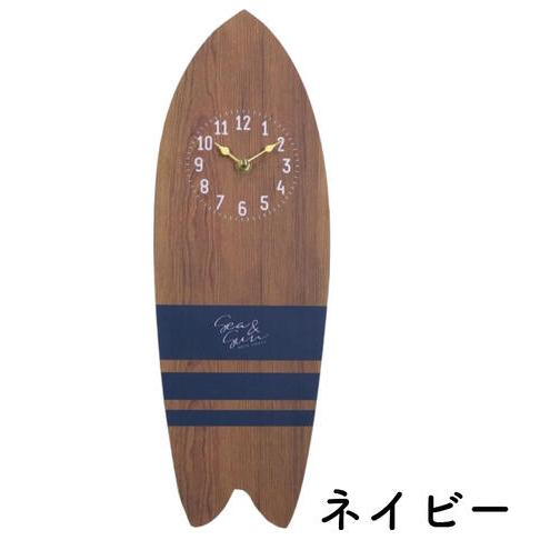 ハワイアンクロック サーフボード型 時計♪ 海 壁掛けタイプ 