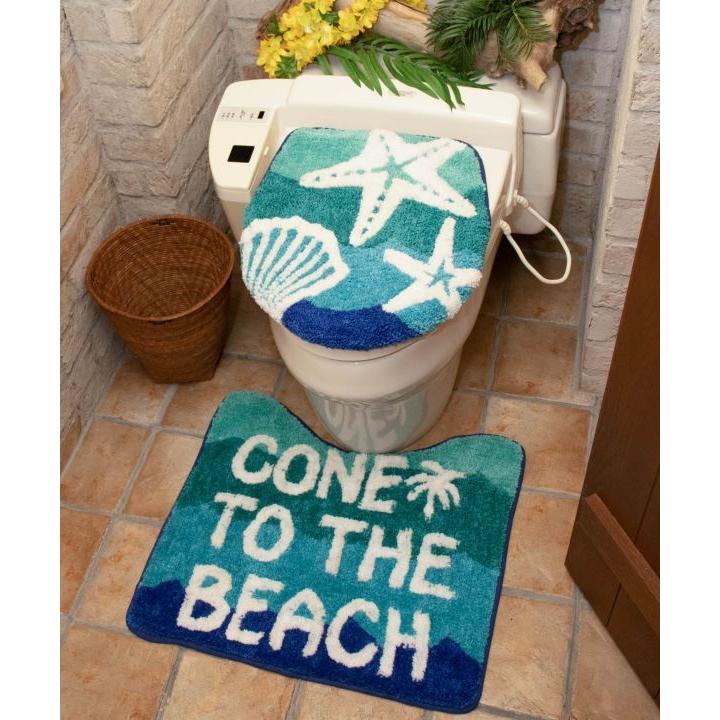 ハワイアン シェル＆スターフィッシュ トイレマット＆カバーセット