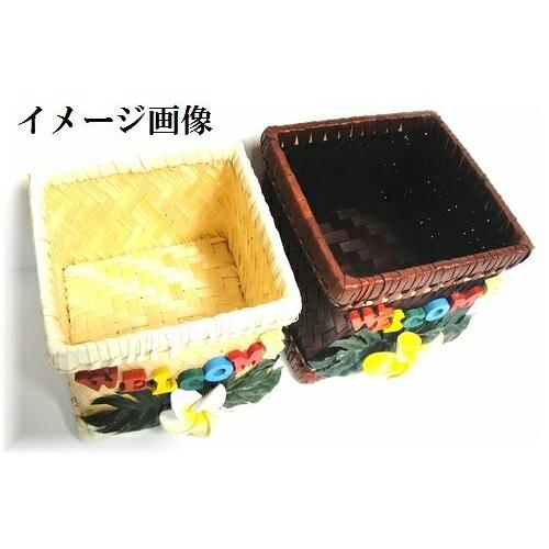 ハワイアン雑貨 インテリア Hawaiian バスケット プルメリア