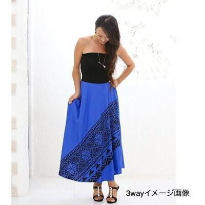 ハワイアン 3way ワンピース フラダンス ハワイアンドレス ティアレ