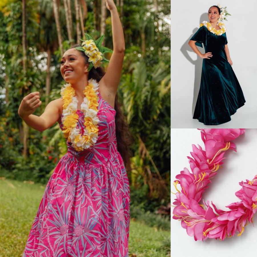 Maunaloa】ハワイアン カヒリジンジャー レイ フラダンス ハワイ雑貨