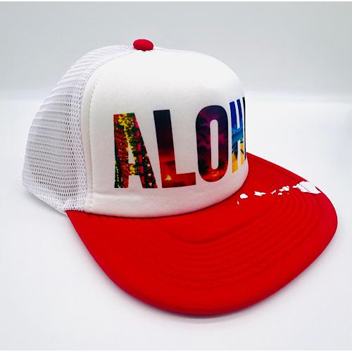 数量限定品】ハワイアン ALOHA ロゴ メッシュキャップ 帽子 夏 涼しげ