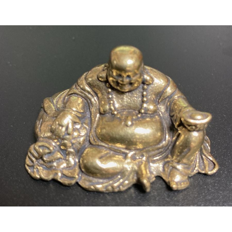 美品】真鍮 翁像 布袋さま ♢江戸時代頃 唐子に布袋像？鉄製？