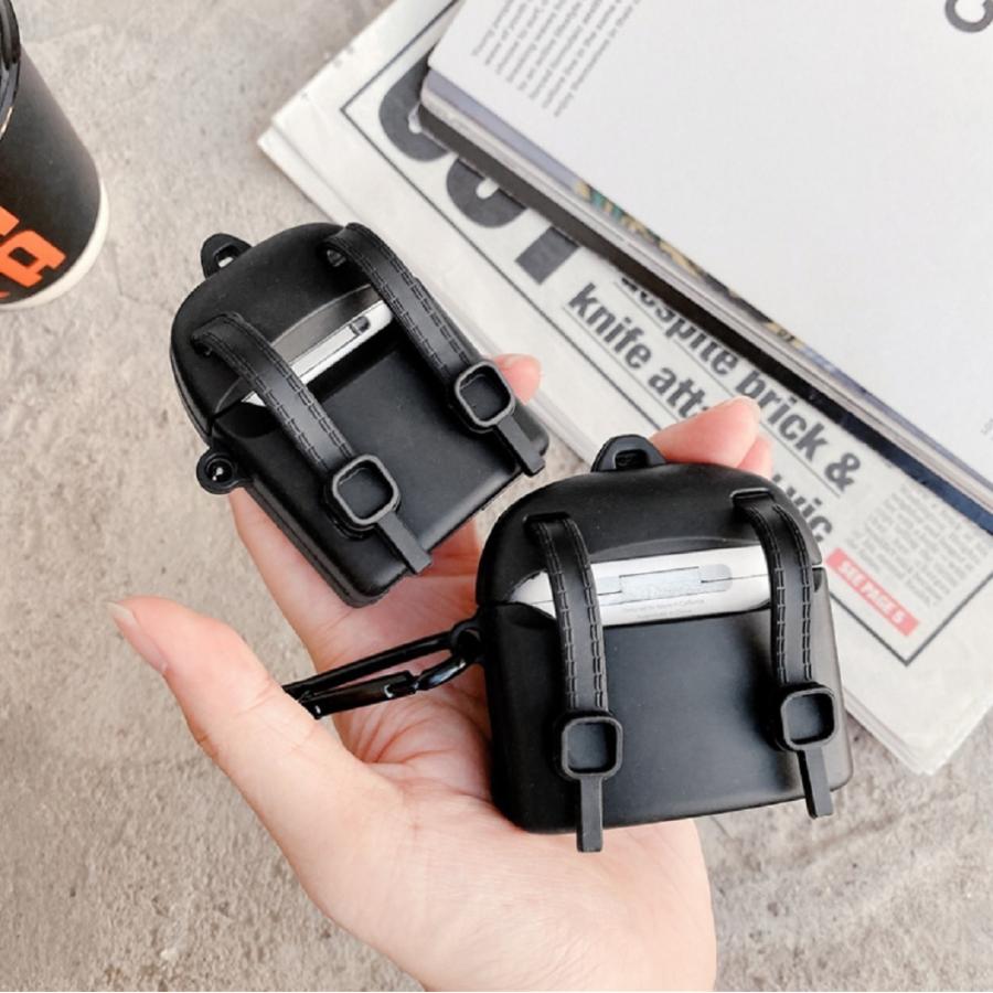 AirPods ケース　第1世代　第2世代　カモフラ柄　カラビナ付き AirPods 第1/2世代用 ケース カラビナつき 保護ケース 迷彩