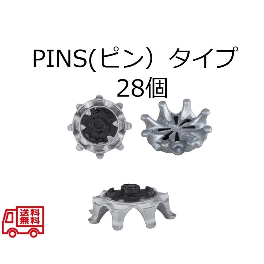 ゴルフスパイク鋲28個セット PINS(ピン）グレー 6-3 ゴルフシューズ