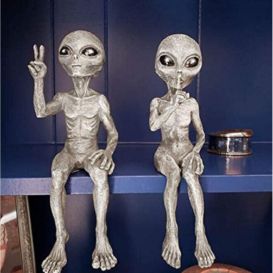 宇宙人 エイリアン フィギュア 置物 2個セット ガーデニング 異星人