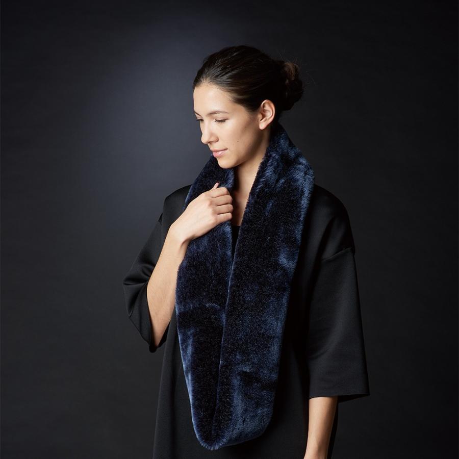 ✨希少・極美品✨ KAPITAL ネイビーファー マフラー レッキス ナチュラル ファー マフラー – CHIE IMAI GROUP