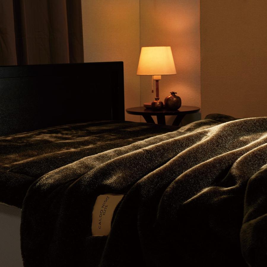 CALDO NIDO ELITE 掛け毛布 二枚合わせ シングル ブラウン