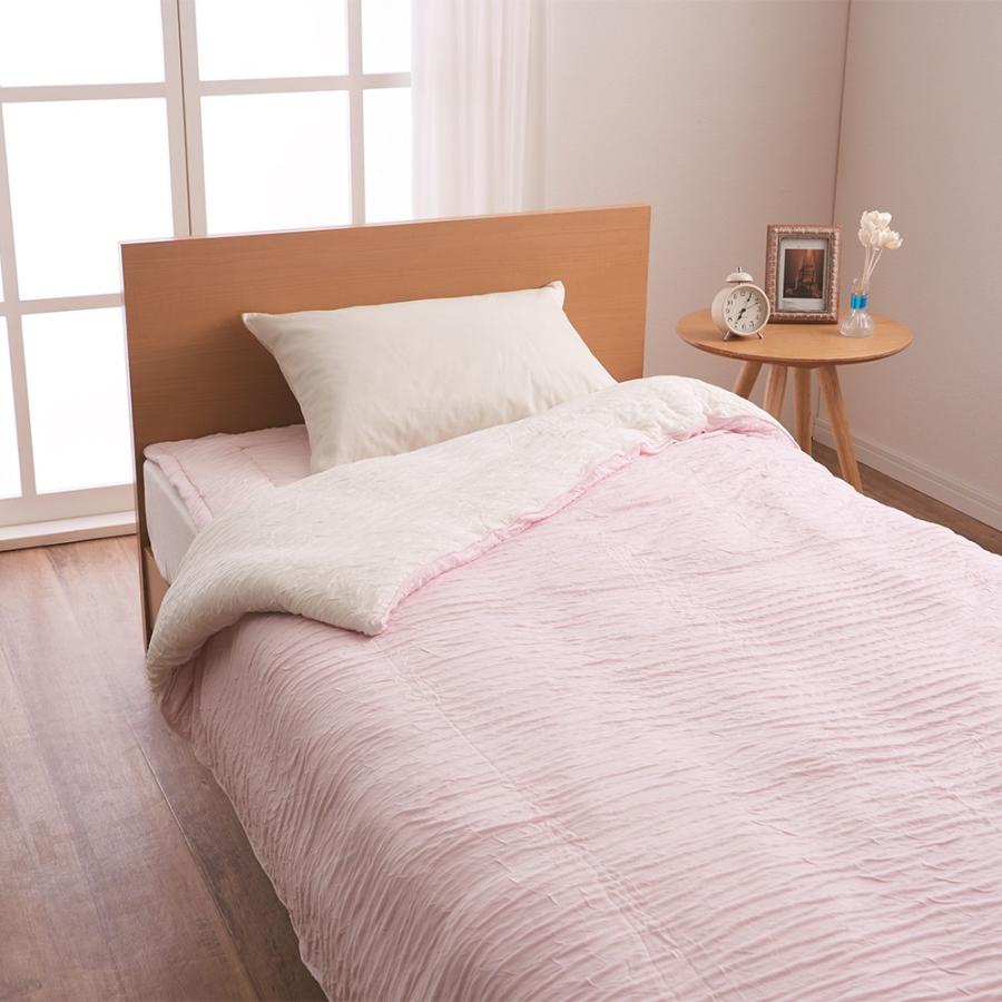 とろけるふとん enifea2 掛けカバー○セミダブル170×210㎝さくら×白