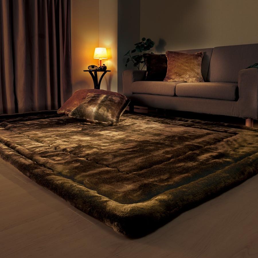 快眠博士 カルドニード・ノッテ３ リッチファー風 リビングマット 快眠博士 ダブル発熱で極上の暖かさ カルドニード・ノッテ3 リッチ