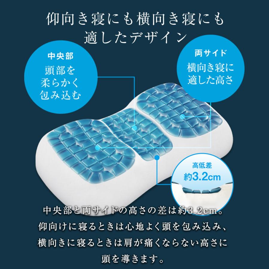 Technogel Sleeping テクノジェル Back & Side Pillow バックアンドサイド ピロー 9cm｜kaimin-hakase｜06