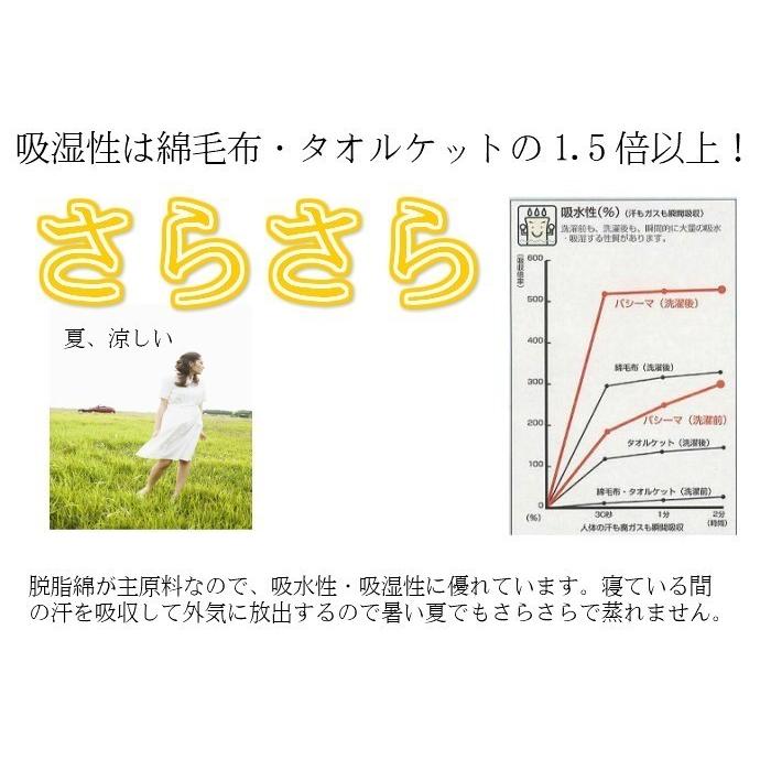 パシーマ パットシーツ クイーン】 176×210 きなり 敷きパット ガーゼ