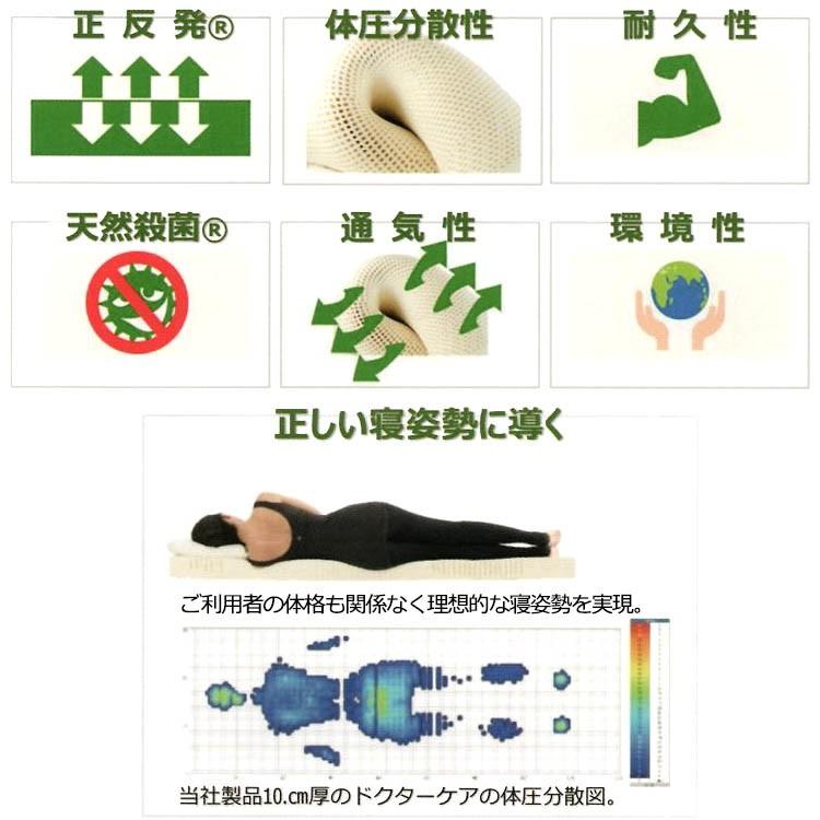 ドクターケア防水タイプ 天然ラテックス100％ 体圧分散式 高反発