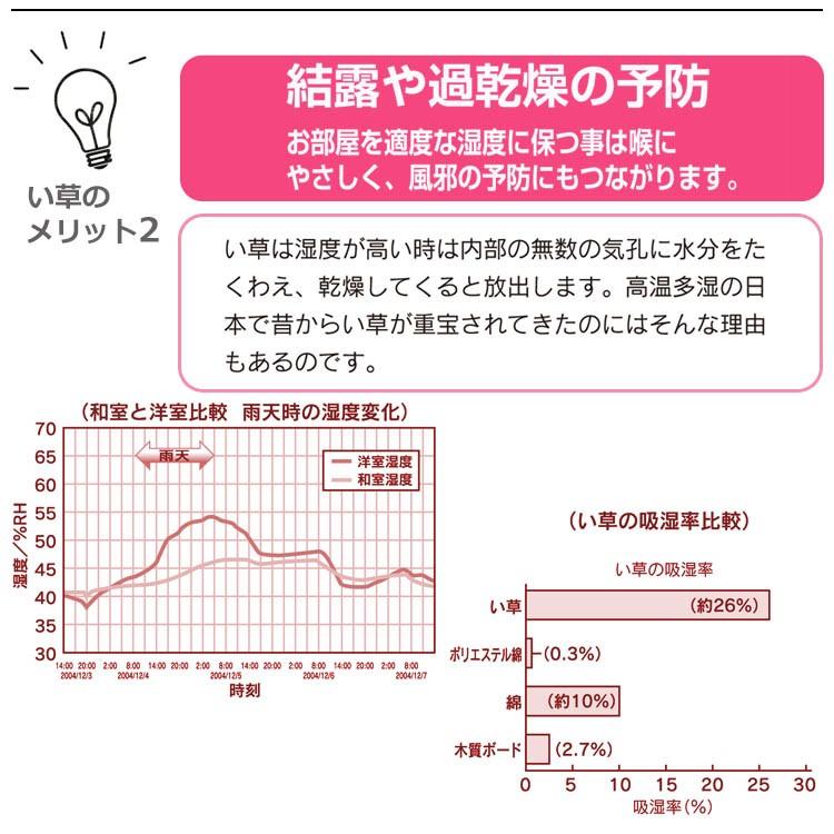 い草 ラグ Cドット 日本製 長方形 190×250cm 滑り止め付き 折りたたみ  敷物 畳 ゴザ カーペット おしゃれ 上敷き 夏 イケヒコ・コーポレーション｜kaiminjapan｜04