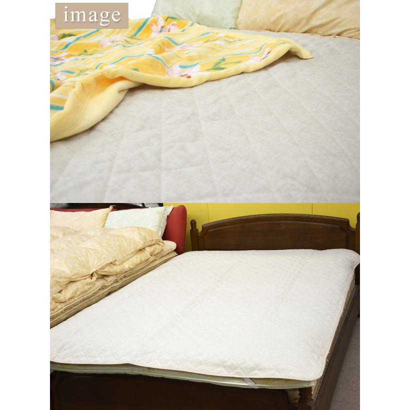 抗菌防臭加工無料 近江の麻 本麻敷きパッド キング 180×205cm 麻100