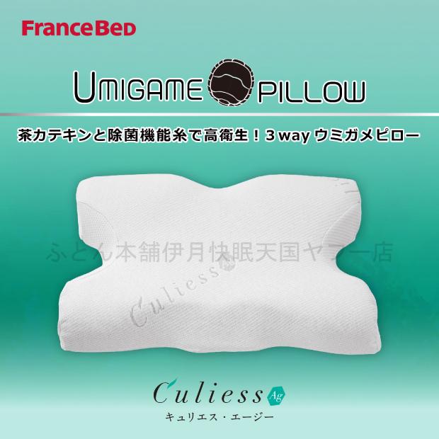フランスベッド ウミガメピロー 56×41×12.5cm 高さ調節シート付き 除菌 