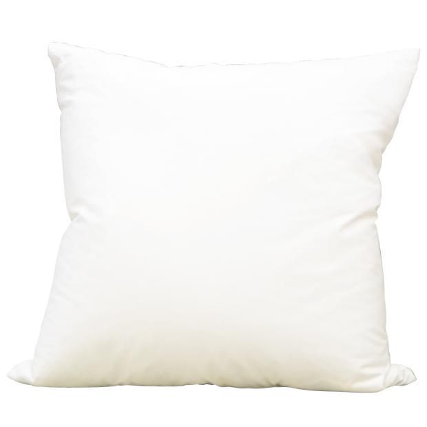 抗菌防臭加工無料 45×45cm フェザー100％ ヌードクッション 綿100