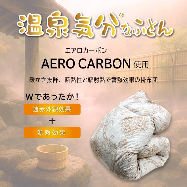 抗菌防臭加工無料 掛け布団 温泉気分なふとん ダブルロングサイズ 遠