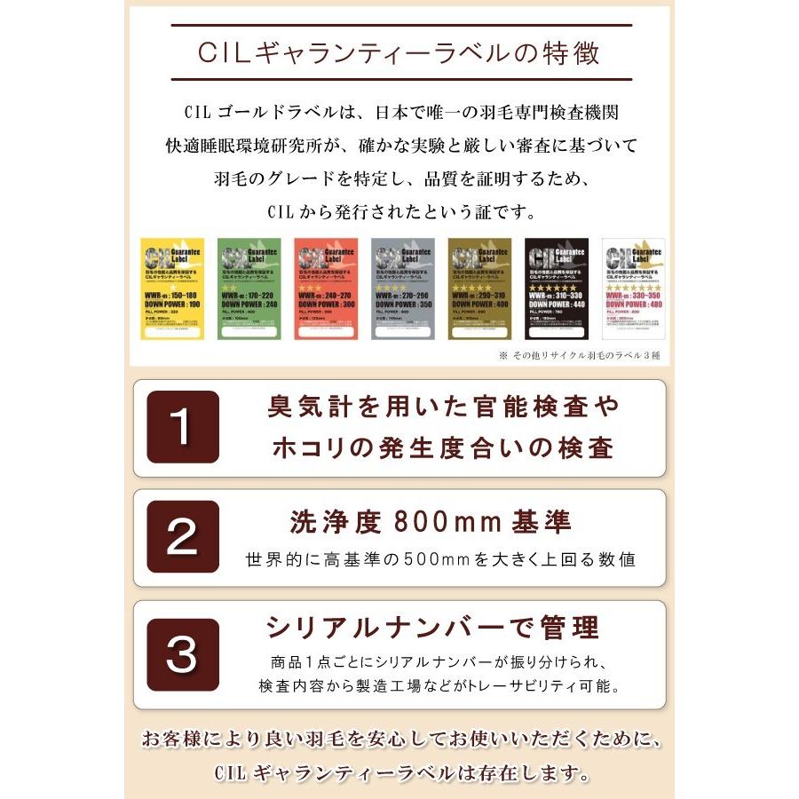 CILブラックラベル】羽毛布団 ダブルサイズ ポーランド産 マザーグース