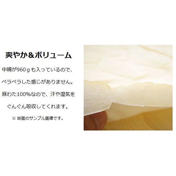 洗える 麻 敷きパッド シングル 近江 ちぢみ ラミー 敷パッド ベッドパット ラミー ウォッシャブル 日本製 ゴムバンド 洗濯可_3