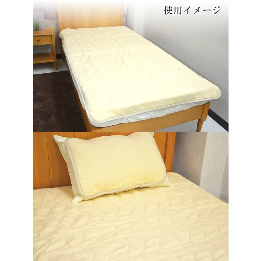 洗える 麻 敷きパッド シングル 近江 ちぢみ ラミー 敷パッド ベッドパット ラミー ウォッシャブル 日本製 ゴムバンド 洗濯可_9