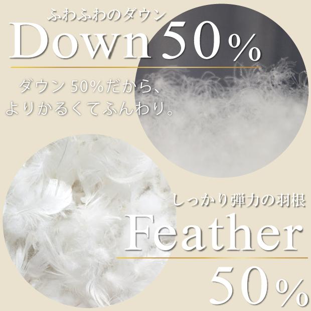 ダウンパッド セミダブルサイズ 120×200cm ダウン50% フェザー 50% 羽毛敷き布団 日本製 フェザーパッド 敷きパッド 羽毛敷きパッド_3