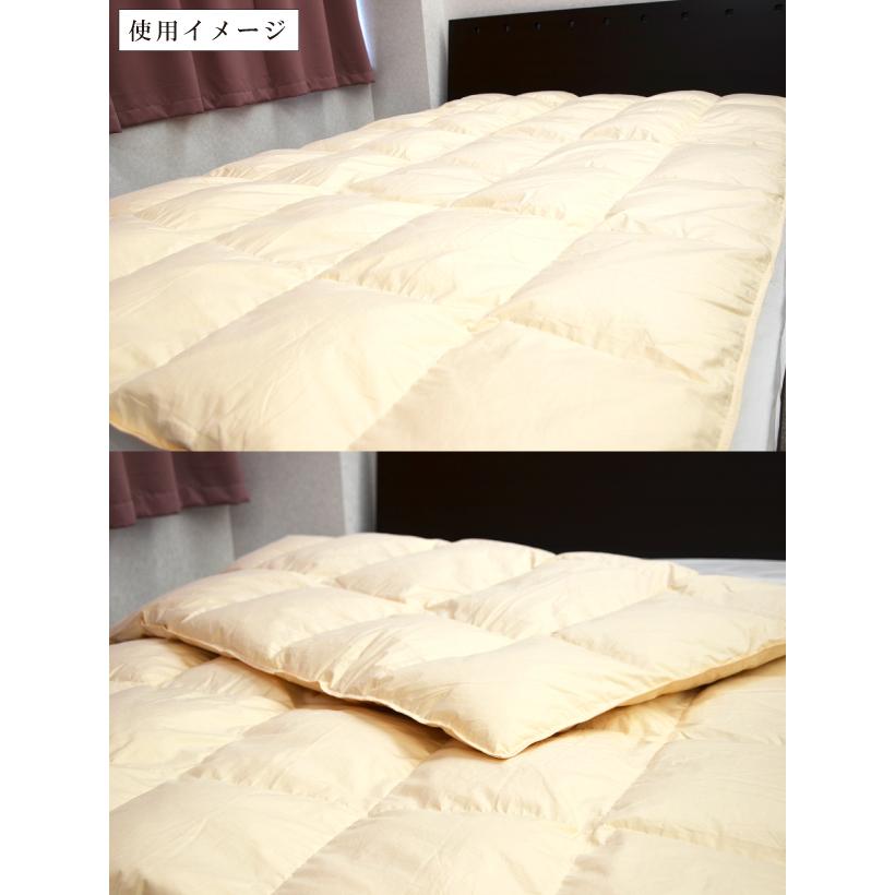 ダウンパッド セミダブルサイズ 120×200cm ダウン50% フェザー 50