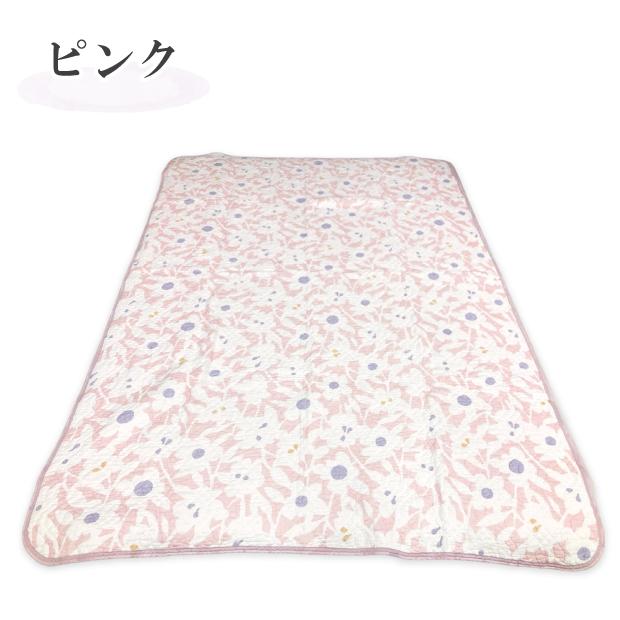 抗菌防臭加工無料 水洗い ガーゼ キルト 敷きパッド シングル 綿100