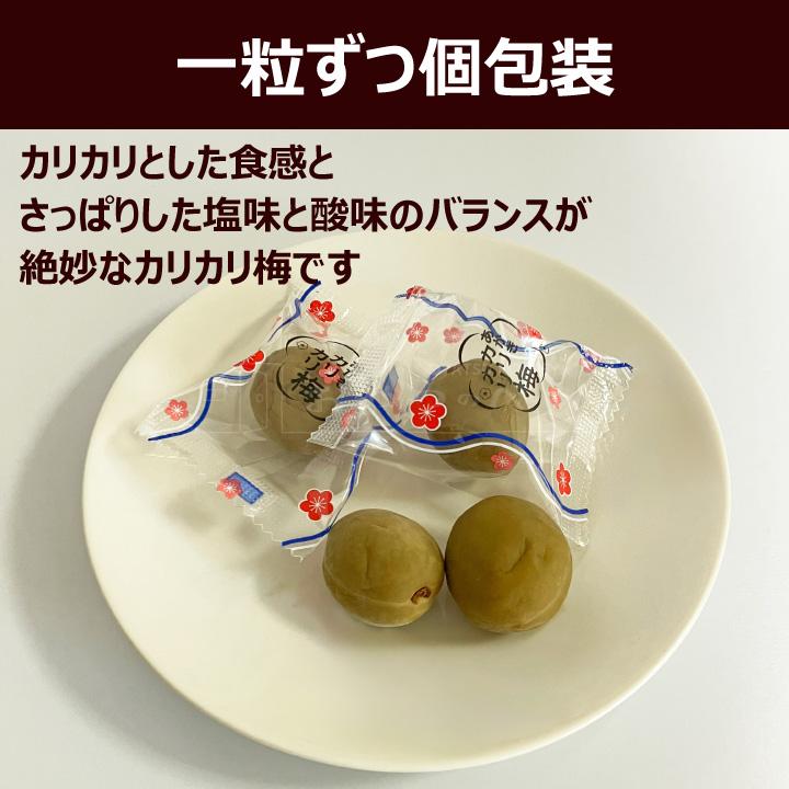 あかぎの カリカリ梅 380g×2（約60粒） 国内加工 無着色 個包装 種あり