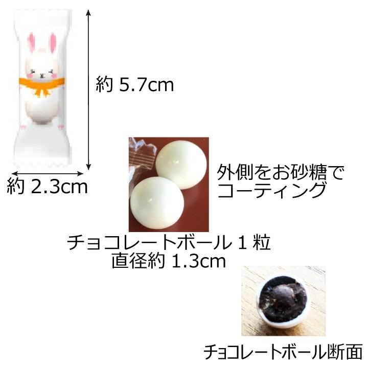 うさぎ チョコレートボール 400g 約110個 メール便（代引不可