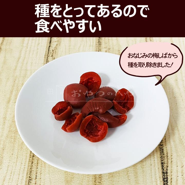 村岡食品工業 種ぬき梅しば 種なし カリカリ梅 30g×5個 チャック付き袋