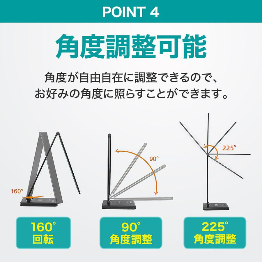 デスクライト led スタンドライト コードレス USB 明るい 学習机