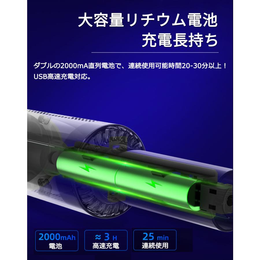 【大特価】掃除機 コードレス ハンディクリーナー 強力吸引 軽量 60分連続稼働 Amazon | 【Amazon.co.jp限定】ハンディクリーナー 多機能 車用