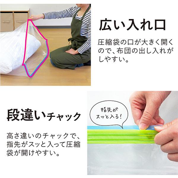 布団圧縮袋 150×90cm 布団一組用 マチ付 圧縮袋 ふとん ふとん圧縮袋