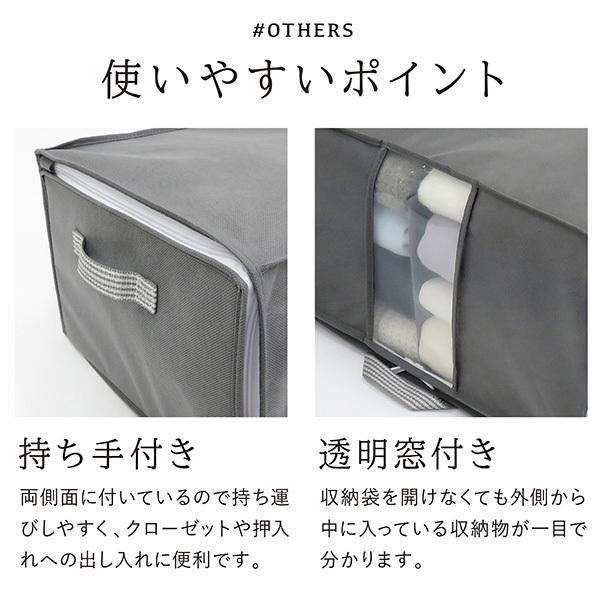 衣類収納ケース 2個セット 窓付き 収納袋 衣類収納袋 Mサイズ 2個セット 前開き 出し入れしやすい 収納袋 衣類
