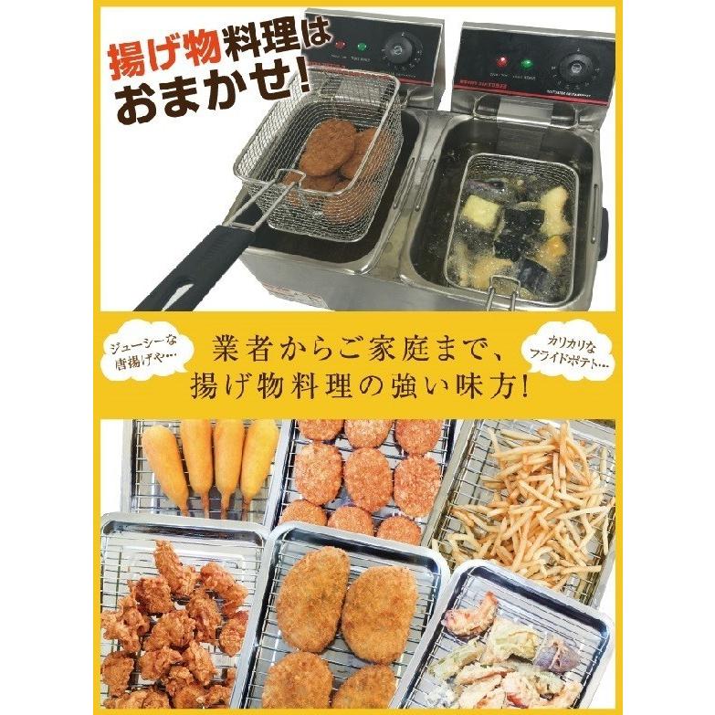 電気フライヤー ミニフライヤー FL-DS6W 6L 2槽式 卓上 電気フライヤー ミニフライヤー FL-DS6W 6L 2槽式 卓上