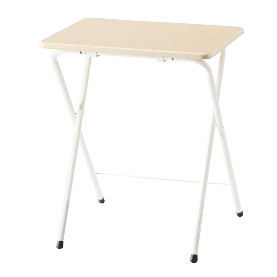 ハイテーブル 折り畳み 高さ70cm YSF-7571 アイボリー ミニテーブル