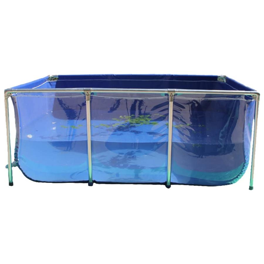 フレームビニール水槽 水族館プール池。 透明観賞板?排水弁付き 大型観賞魚水槽水槽 鉄骨