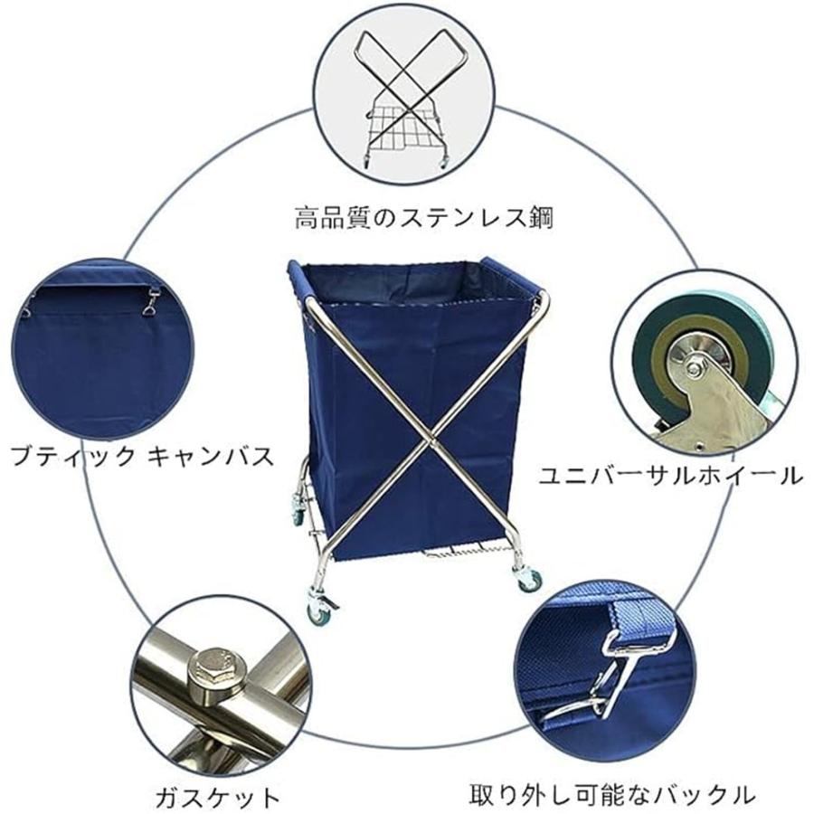 ランドリーワゴン かご台車 ランドリー収納棚 Xカート サービスカート