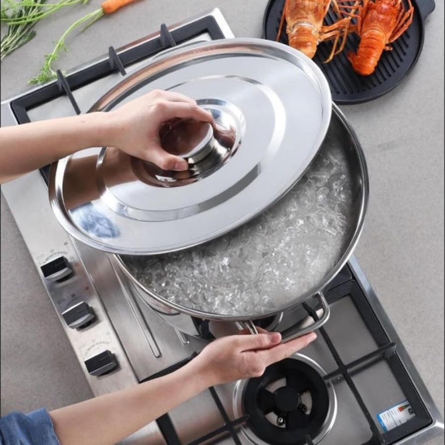 寸胴鍋（20cm〜35cm）ステンレス製 寸胴鍋 ずんどう鍋 蓋付き ih対応