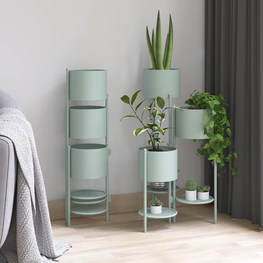 フラワースタンド 園芸ラック 金属製 室内 6段6鉢 植木台 おしゃれ