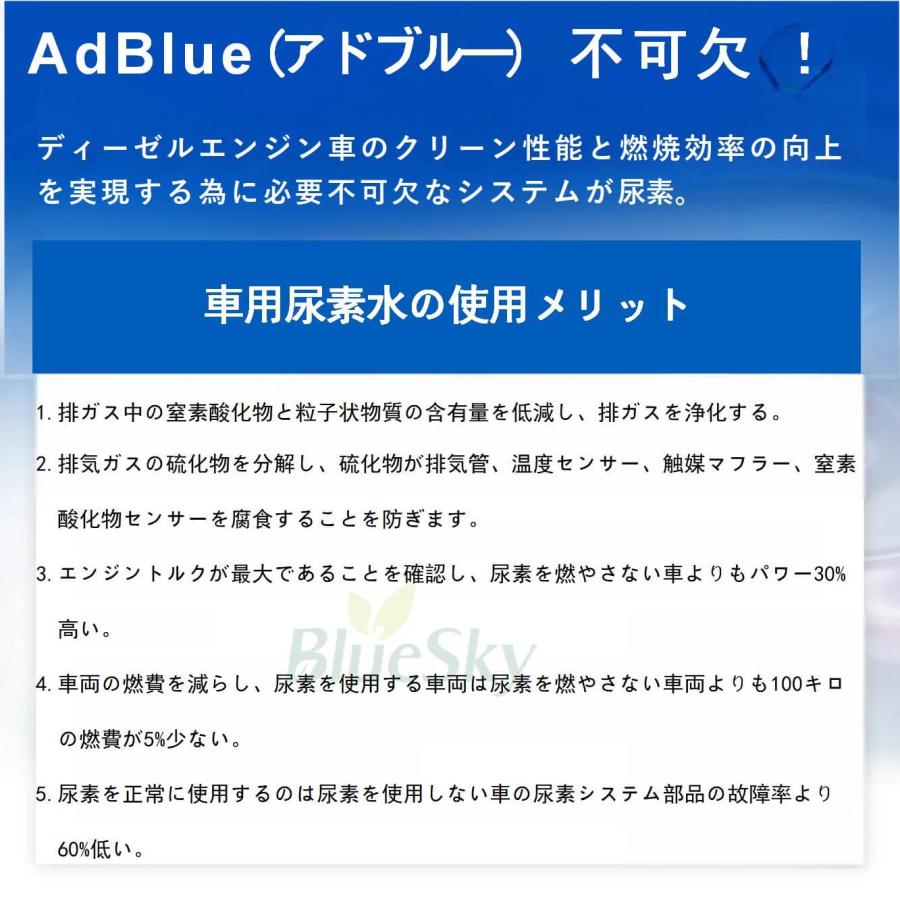 アドブルー AdBlue 高品位尿素水 尿素SCRシステム ディーゼル車【20L 