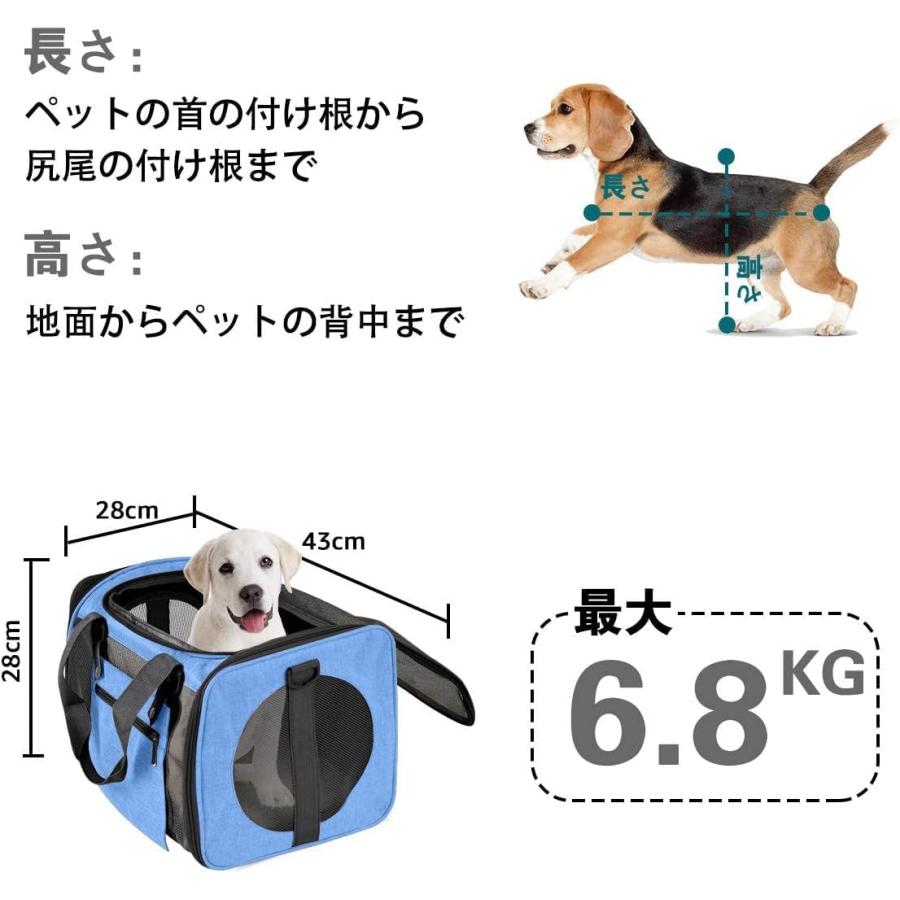 ペットキャリーバッグ 通気性 猫きゃりーバッグ 折りたたみ可 犬 きゃ